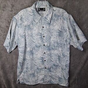 Outback Rider Hawaiian Shirt Men's Medium Floral Pattern Rayon Blend Multicolor